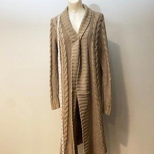 Forever 21 Light Brown Longline Cardigan Sweater